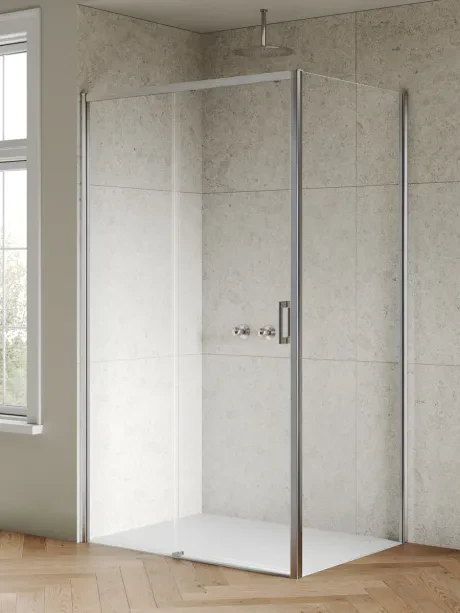 PRIME NICKEL BRUSHED square and rectangular cabins with single doors