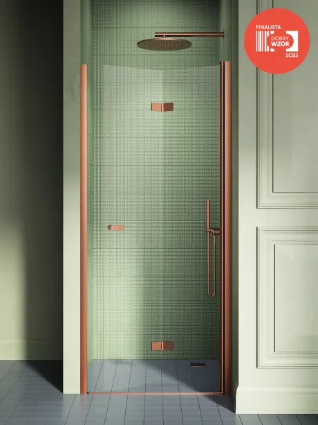 Įleidžiamos durys New Soleo Copper Brushed, viengubos, sulankstomos