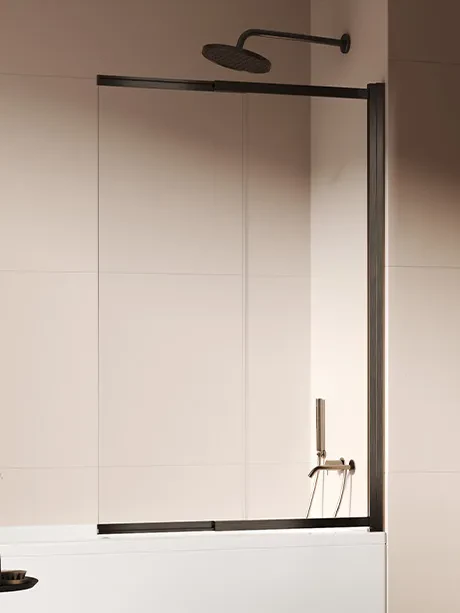 Vonios užsklanda "Sensi Gunmetal Brushed", dviejų dalių