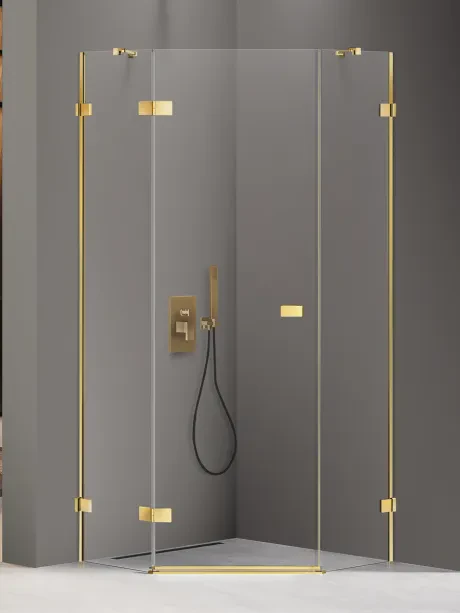 „Avexa Gold Shine“ penkiakampė dušo kabina