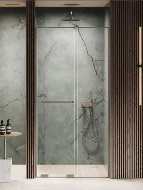 Smart Gunmetal Brushed recessed door, sliding door, railing