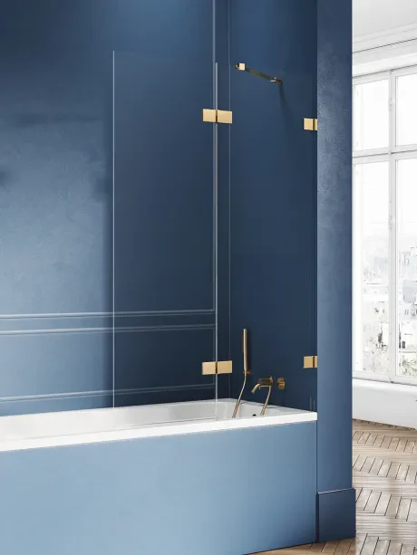„Avexa Gold Brushed“ dviejų dalių vonios pertvara