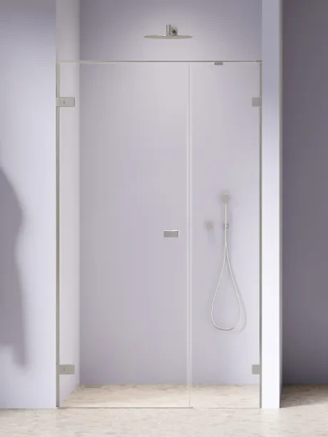 Įleidžiamosios durys Oxia Nickel Brushed Plus vienvėrės durys, vyriai prie sienos