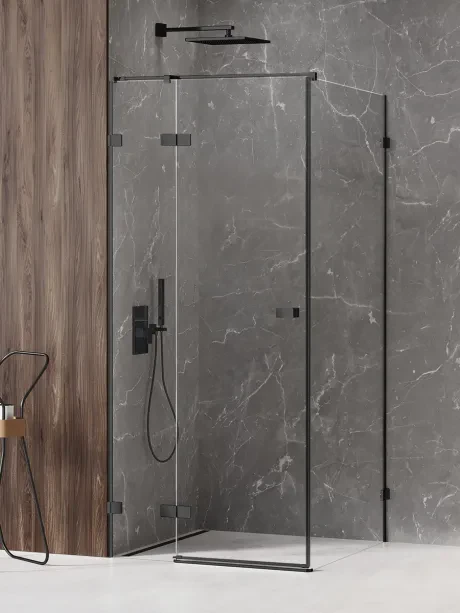 Avexa Black Shower Enclosure, Single Door