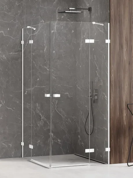 Avexa White Shower Enclosure, Double Doors