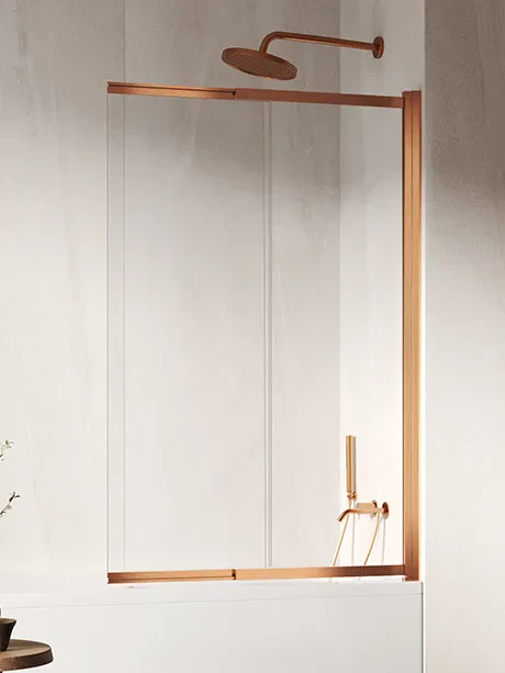 Vonios užsklanda "Sensi Copper Brushed", dviejų dalių