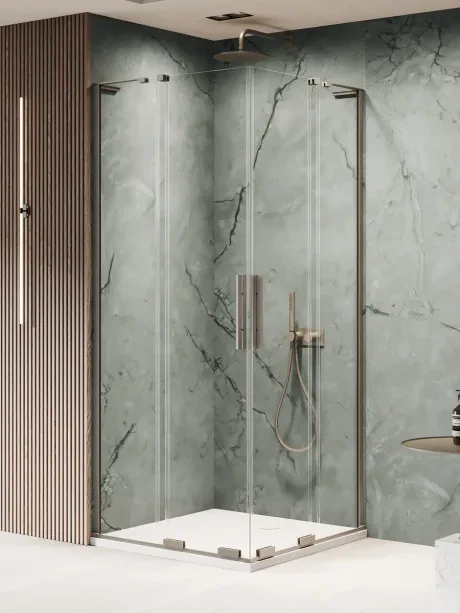 Smart Gunmetal Brushed 2D - kampinis laikiklis dušo kabina