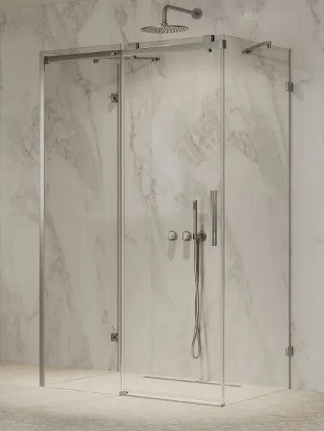 Sieninė 1D dušo kabina Softi X Gunmetal Brushed