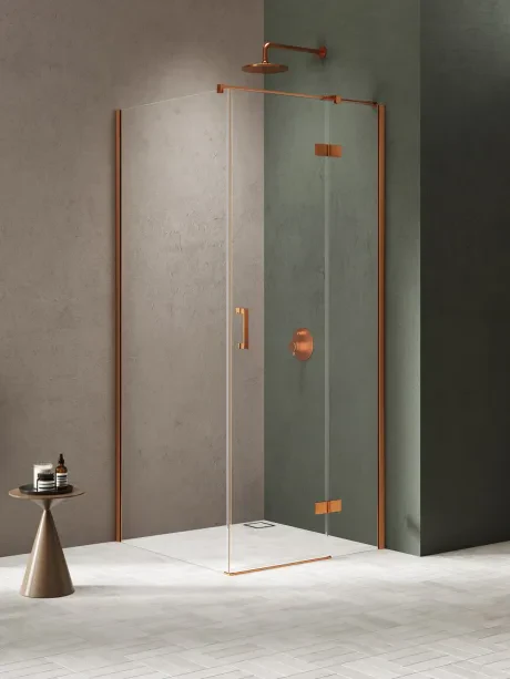 Nesta Copper Brushed shower enclosure, single doors