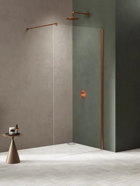Nesta Copper Brushed shower enclosure, walk in