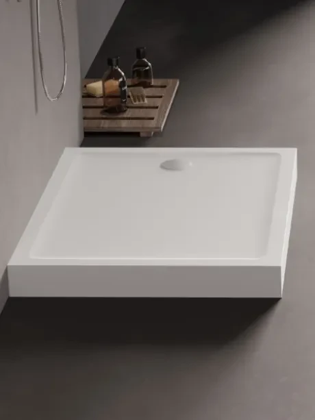 Akrilinis dušo padėklas "Mild", stačiakampio formos, baltas, 11,5 cm aukščio
