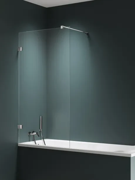 „Avexa Nickel Brushed“ vonios pertvara su vienu elementu ir statmenu atramu