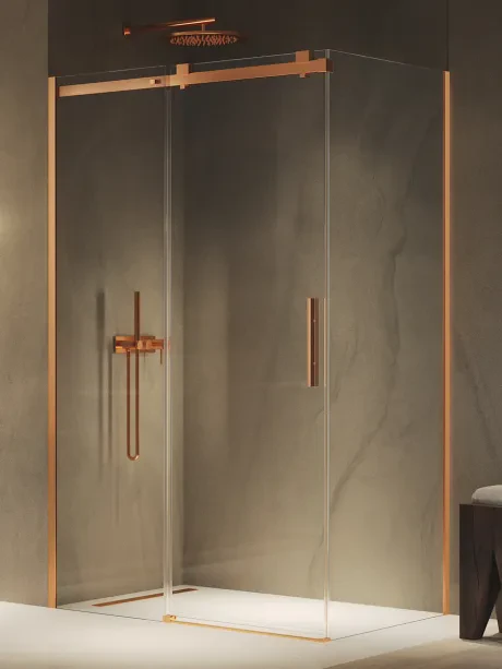 1D dušo kabina Softi Copper Brushed