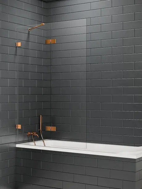 „Avexa Copper Brushed“ dviejų dalių vonios pertvara