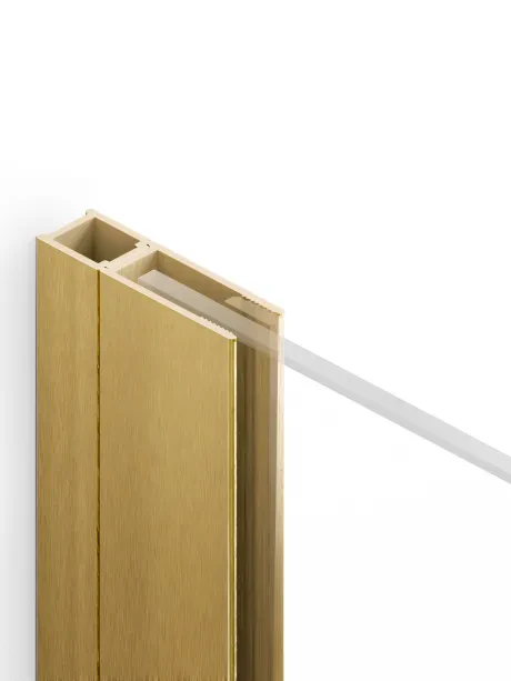 Nesta Gold Brushed kolekcijos erkerio durų prailginimo profilis