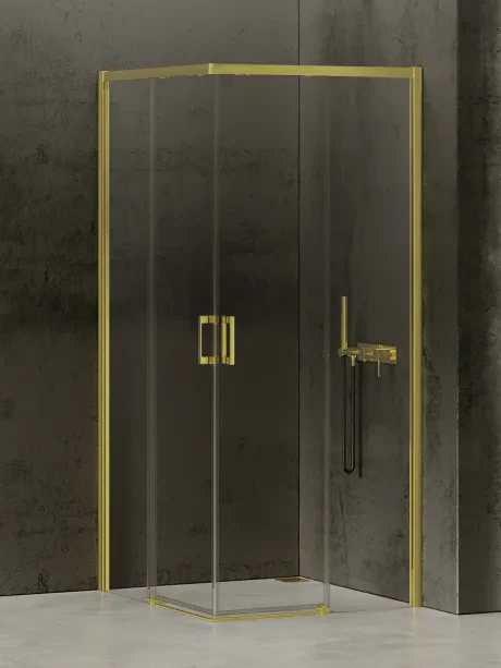 Prime Light Gold Shower Enclosure, double sliding doors