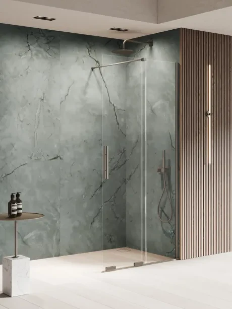 Dušo kabina Smart Gunmetal Brushed, slankiojanti.