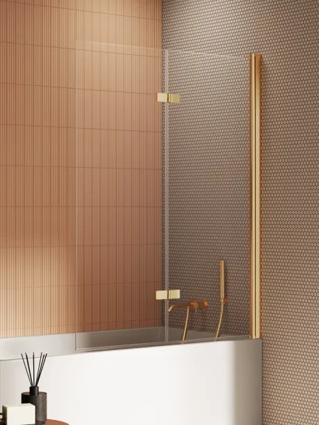 Vonios ekranas New Soleo Gold Brushed, dviejų dalių