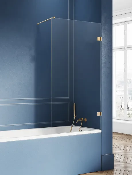 „Avexa Gold Brushed“ vonios pertvara, vienos dalies, su statmeniu atraminiu strypu