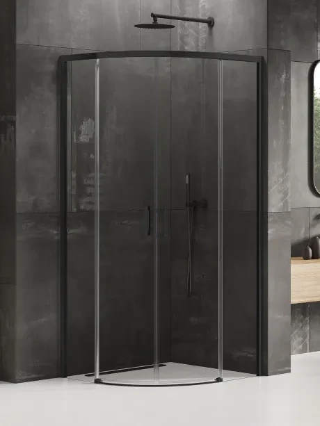 Prime Black semi-circular shower enclosure