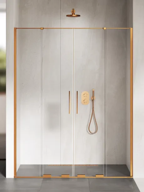 Smart Copper Brushed recessed door, double