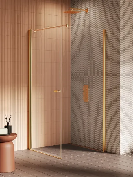 New Soleo Gold Brushed shower cabin,parallel bracket single door