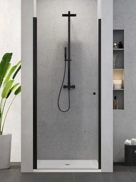 Superia Black recessed door, swinging, single