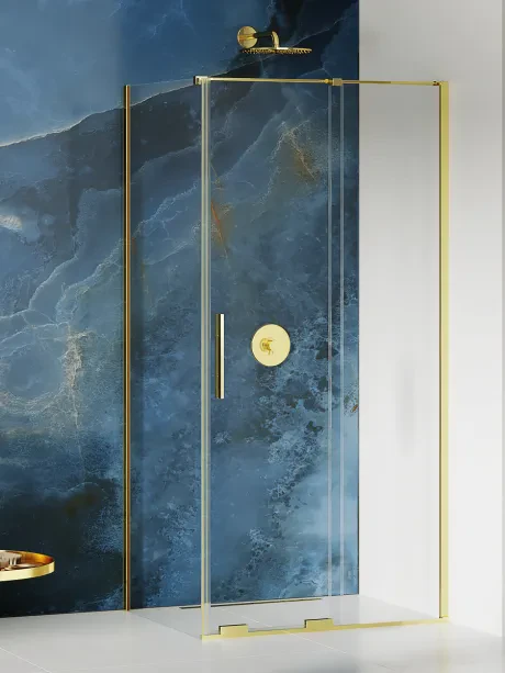 Smart Light Gold dušo kabina, stumdomos durys