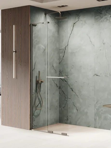 Smart Gunmetal Brushed 1D dušo kabina su dušo kabina RACK - kampinis laikiklis