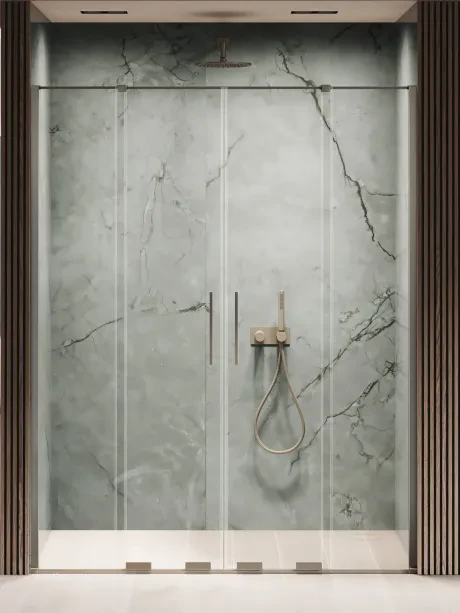 Smart Gunmetal Brushed recessed door, double
