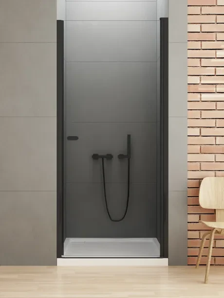 New Soleo Black, swinging, single bay door