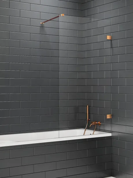„Avexa Copper Brushed“ vonios pertvara, vienos dalies. Stačiakampis atraminis strypas