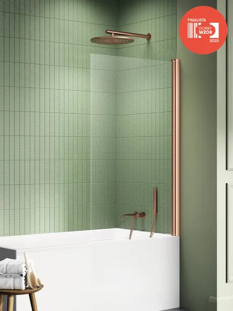 New Soleo Copper Brushed vonios ekranas, vientisas