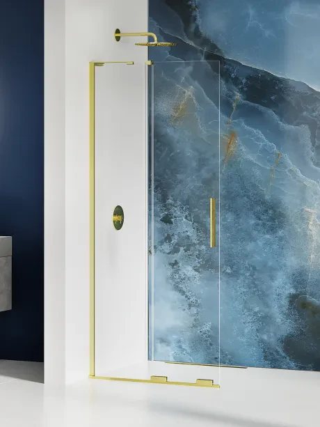 Smart Light Gold 1D vaikščiojanti dušo kabina - kampinis laikiklis