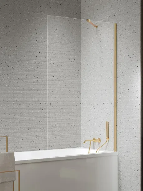 Vonios ekranas Nesta Gold Brushed, fiksuotas
