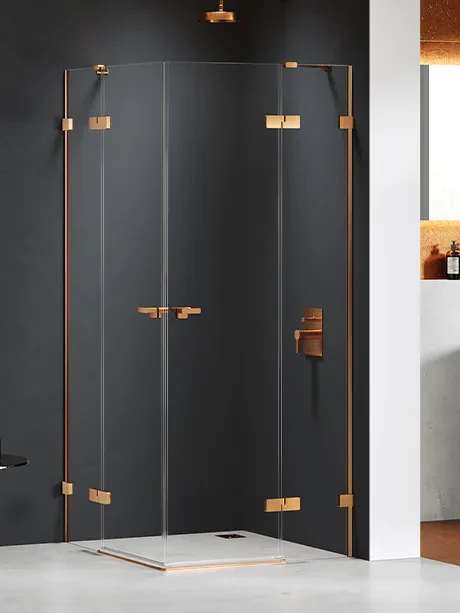 Dušo kabina „Eventa Copper Brushed“, dvigubos durys