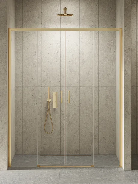 Prime Gold Brushed dvigubos stumdomos erkerio durys