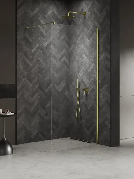 Nesta Gold Shine walk-in shower enclosure