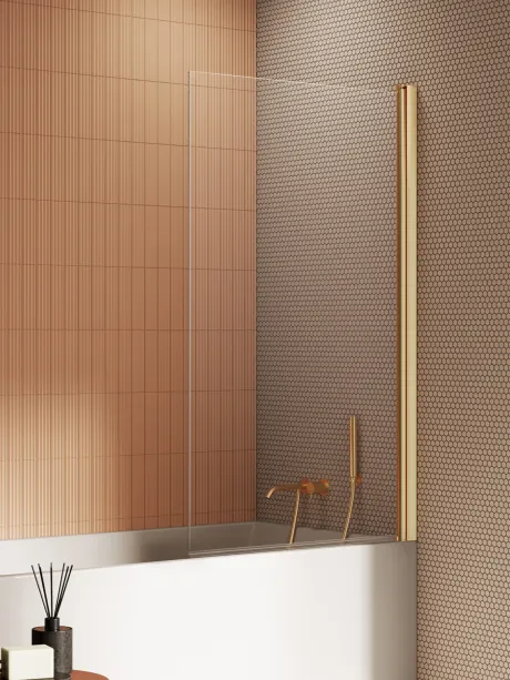 Vonios ekranas New Soleo Gold Brushed, vientisas
