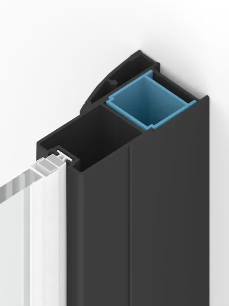 New Soleo Black ir New Renoma Black kolekcijų varstomųjų durų prailginimo profilis