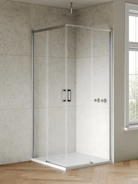 PRIME NICKEL BRUSHED square and rectangular cabins with double doors