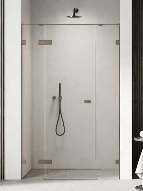 Įleidžiamosios durys Oxia GUNMETAL BRUSHED Plus vienvėrės, vyriai ant mažos sienelės