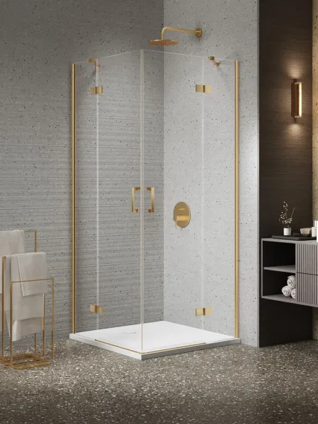Nesta Gold Brushed kabina, dvigubos durys