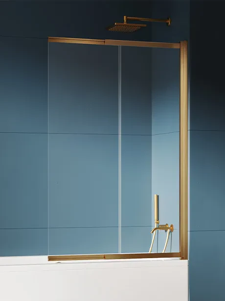„Sensi Gold Brushed“ dviejų dalių vonios pertvara