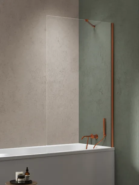 Vonios ekranas Nesta Copper Brushed, fiksuotas