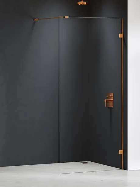Dušo kabina „Eventa Copper Brushed“, be slenksčio