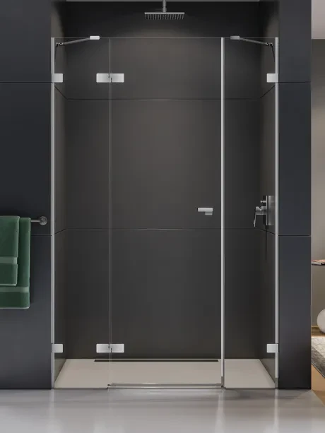 Eventa recessed door, single-panel with an additional side panel