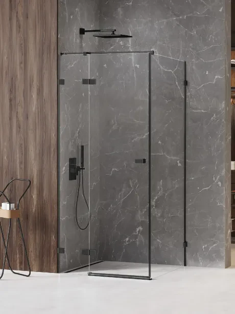 Avexa Black XR shower enclosure , single door