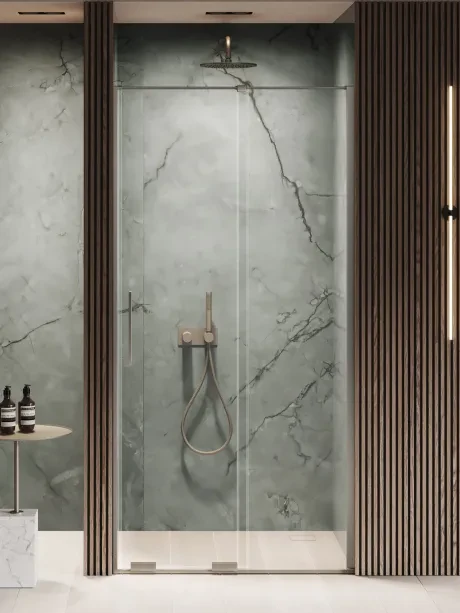 Smart Gunmetal Brushed recessed door, single