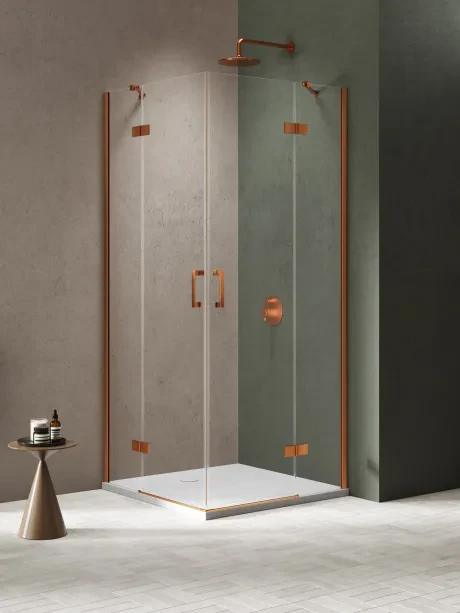 Kabina Nesta Copper Brushed, dvigubos durys